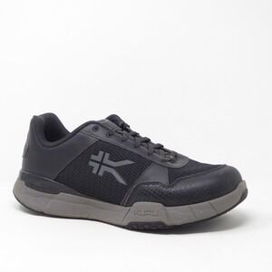 KURU Men Quantum 2.0 Walking Shoes Sneakers Lace Up Black Grey Mesh 11.5 Wide